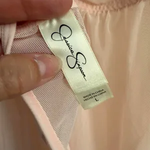 Jessica Simpson Peach Coral Pink Lace Chemise Slip with matching Panties L-36C thumbnail 5