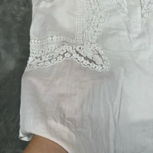 Soft Surroundings Embroidered Top & Tank Large Crochet White Summer Romantic‎ thumbnail 10