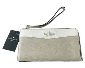 NWT Kate Spade Lucy Colorblock Pebbled Leather L-Zip Wristlet thumbnail 1