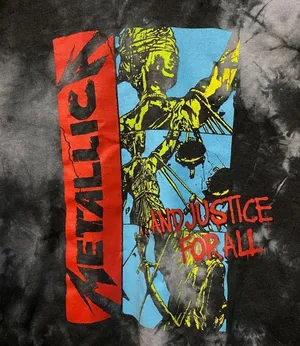 Metallica And Justice For All Tie Dye Oversized Crewneck Sweater S/M thumbnail 2