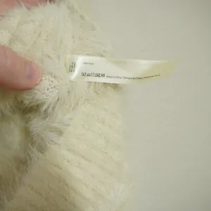Free People FP One Ivory Fuzzy Knit Cropped Sweater Cozy Oversized Soft thumbnail 7