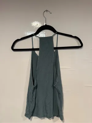 American Eagle Outfitters Green Teal Ribbed Soft and Sexy Cami Tank Top thumbnail 3