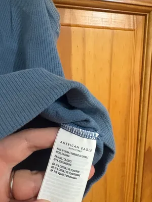 American Eagle Size XS Blue Ribbed Tank Top thumbnail 4