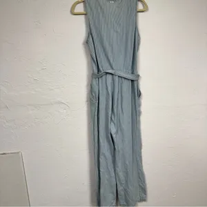 Obey Blue White Striped Sleeveless Jumpsuit Womens 27 Beachy Lightweight Casual thumbnail 11