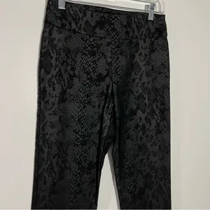New Tina Stephens Black‎ Snake Print Pull On Pants Size 2 Dressy Casual Office thumbnail 3