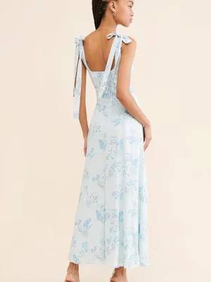 Anthropologie Awaylee Tie Strap Maxi Dress Romantic Event Wedding Guest Vacation Size S Boho thumbnail 10
