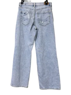 American Eagle size 4 short strigid light denim distressed jeans preppy casual thumbnail 2