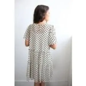 Altar’d State (Sz S) Dress Baby Doll SHEER Black Polka Dot thumbnail 6