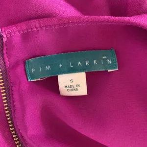 Pim And Larkin Dress Womens Small Purple Short Sleeve Minimalist Sheath Workwear thumbnail 5
