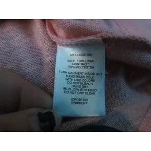 Sanctuary Tank Top Large‎ Pink Linen Tie Shoulder V-Neck Sleeveless Boho thumbnail 5