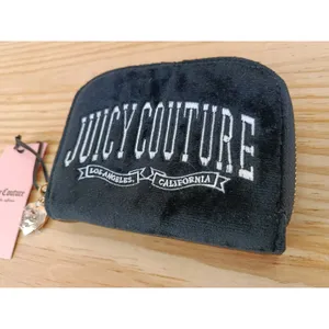 Juicy Couture Liquorice Couture University Mini Compact Wallet Embroidered NWT thumbnail 3