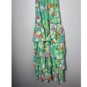 ASTR the Label Aneira Floral Tiered Maxi Dress Green Pink Multi Size‎ S thumbnail 4