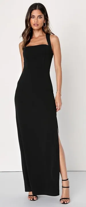 Lulus Glamorous Dedication Black Sleeveless Column Dress Party Extra Extra Large thumbnail 1