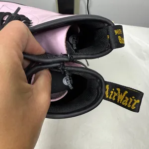 Dr.Martens 1460 Patent Leather Lace Up Boots Pale Pink Women Sz 5 Big kids 6.5 thumbnail 11