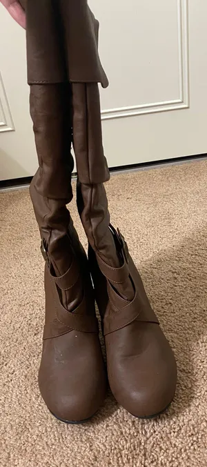 High Heel Boots Brown Size 8 thumbnail 4
