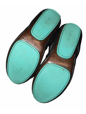 Tieks By Gavrieli Matte Black Leather Ballet Flats 7 Foldable Slip On Shoes thumbnail 2