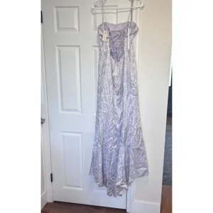 Masquerade Vintage Y2K Lace Up Back Purple Metallic Formal Wedding Prom Mermaid Dress 13/14 thumbnail 5
