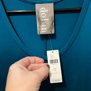 NWT‎ Dolan Anthropologie Loren Teal Drop Waist Tunic Dress Size S thumbnail 3