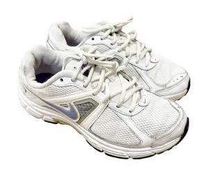 Nike Dart 9 White Purple Sneakers Sz 6 thumbnail 1