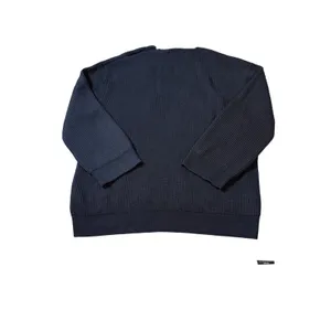 NWT Zara Women Size Medium Navy Blue‎ V-Neck Sweater Quarter Sleeve Heavy Weight thumbnail 6
