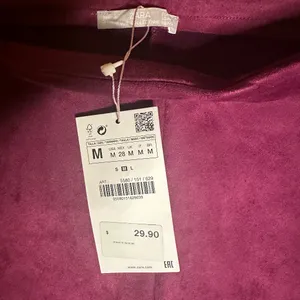 NWT Zara Velvet High-Waisted Purple Shorts Sz M‎ thumbnail 4