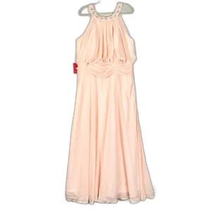 JJ's House Halter Neck Chiffon Bridesmaid Dress Size 18W Pearl Pink NWT thumbnail 3