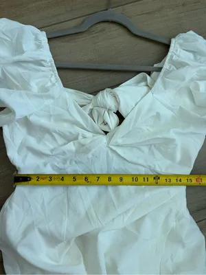 Baltic Born Indie Back Tie Dress Off White Maxi Dress NWT Large thumbnail 10