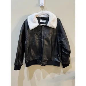 4th & Reckless Benson Jacket Women XS Black Full Zip Side‎ Pockets Long Sleeve thumbnail 2