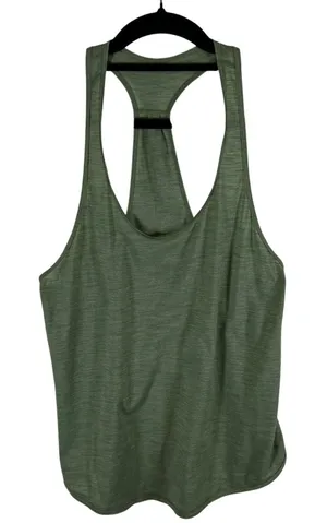 Lululemon Love Tank Top Women Sage Green Heathered Racerback Athletic Yoga Shirt thumbnail 1