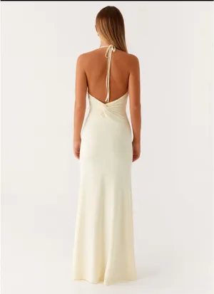 Peppermayo Butter Yellow Halter Maxi Dress thumbnail 4