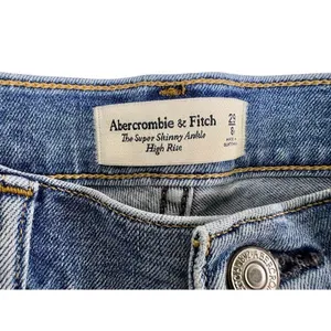 Abercrombie & Fitch The Super Skinny Ankle High Rise Blue Denim Jeans Size 29 8 thumbnail 3