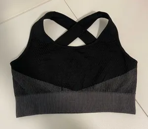 EUC‎ Women’s cross strap tricolor patterned unpadded sports bra XL thumbnail 1