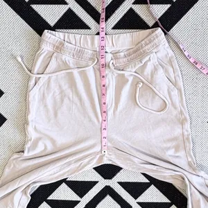 Aerie Sunrise Lightweight Cotton Joggers in Beige Small thumbnail 3