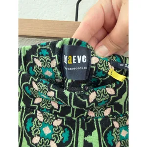 Anthropologie Maeve Size Large Flared Pants Sabine Knit Kick Flare Retro Funky thumbnail 4