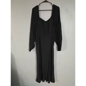 Ava & Viv Black Scoop Neck Off Shoulder 3/4 Sleeve MIDI Dress Size XXL NWT thumbnail 7