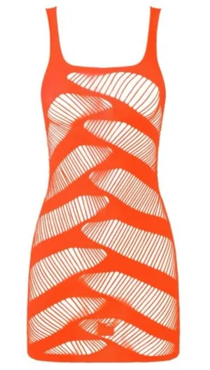 Hot Miami Styles Bodycon neon stretch see through rave festival lingerie dress thumbnail 1
