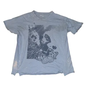 Aerie Butterfly Graphic Tee Women’s medium Y2K Distressed Grunge T-Shirt thumbnail 1