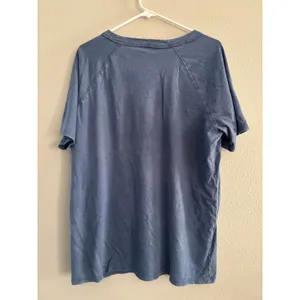 Aerie Shirt Womens M Blue Distressed Oversized Boho Soft Lounge Sporty Casual thumbnail 2