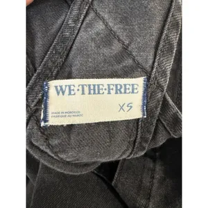 We The Free Free‎ People Women XS Black Denim Overalls Straight Leg OB1141498 thumbnail 4