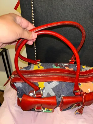 Dooney & Bourke Graffiti Denim Shoulder Bag RARE HTF! thumbnail 7