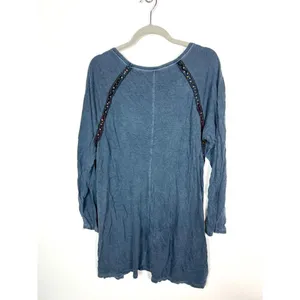 Free people sequin embellished‎ blue tunic thumbnail 7