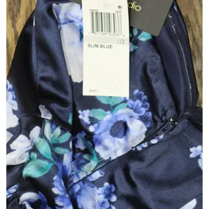 City Studios Womens Printed Off-The-Shoulder Dress Gown 5126AH9AT3 Navy Blue 12 thumbnail 3