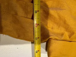 Antonio Melani, 100% linen button-down dress, mustard color, church, office 2 thumbnail 3