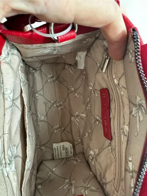 Betsey Johnson Red Crossbody Bag with White Lip Print thumbnail 6