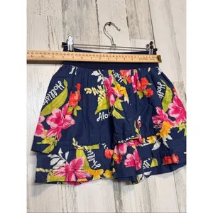 Hollister Floral Ruffle Mini Skirt Navy Size S thumbnail 6