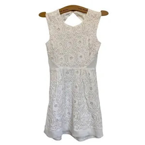 Kimchi Blue Ivory Floral Lace Fit and Flare Mini Dress Back‎ Keyhole Size 4 thumbnail 3