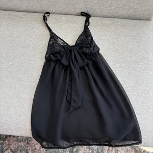 Bluebella Babydoll Top Small Black Sheer Lace Bow Romantic Coquette Lingerie thumbnail 4