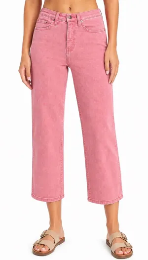 Wrangler Heritage high-rise straight-leg crop jeans dusty pink size 26 thumbnail 1