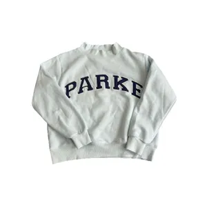 Parke Hometown Varsity Mockneck Sweatshirt Cloud Blue S/M Fleece Sold Out thumbnail 2
