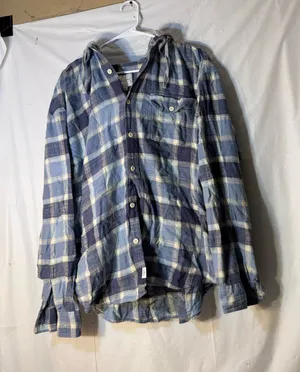 American Eagle hooded flannel shirt men’s size XL thumbnail 1